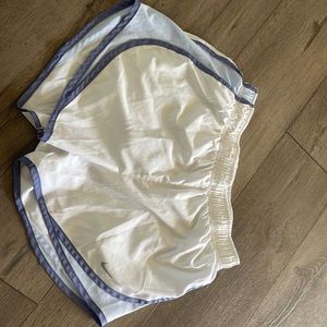 Women’s white dri fit Nike shorts